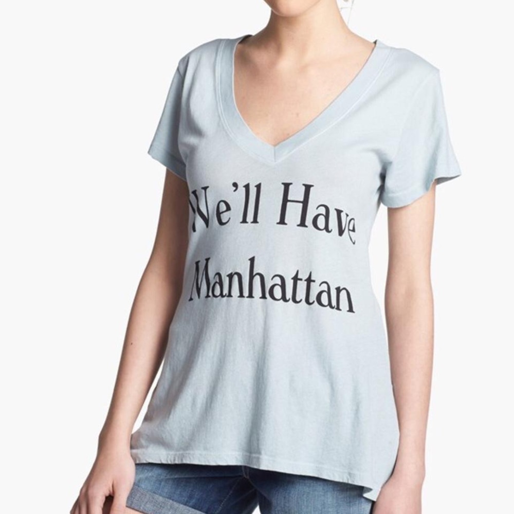 Wildfox “We’ll Have Manhattan” Mint Tee Sz M